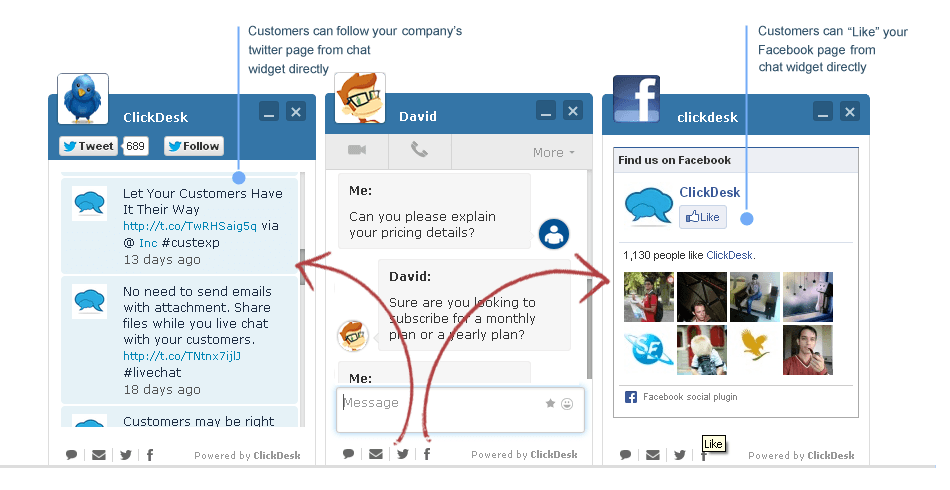 livechat social toolbar