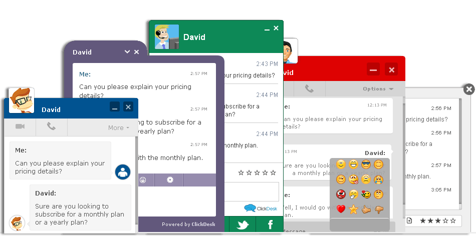 live chat widget themes