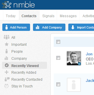 Nimble CRM chat integration