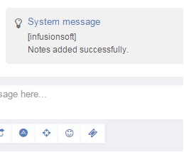 add notes infusionsoft