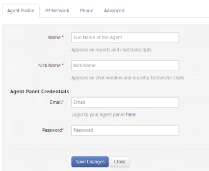 configure chat panel opencart