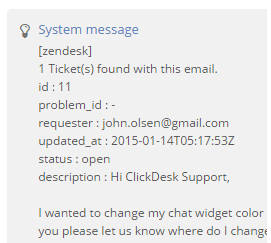 View customer info zendesk