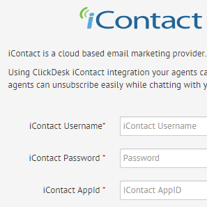 configure icontact chat