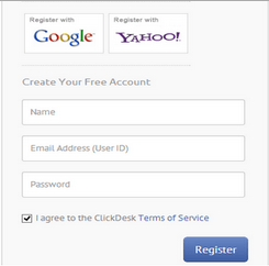 Create an account Webs