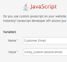 Javascript chat variables