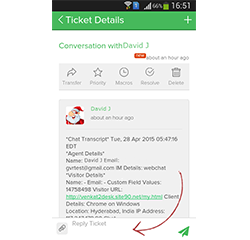 Manage tickets in mobile